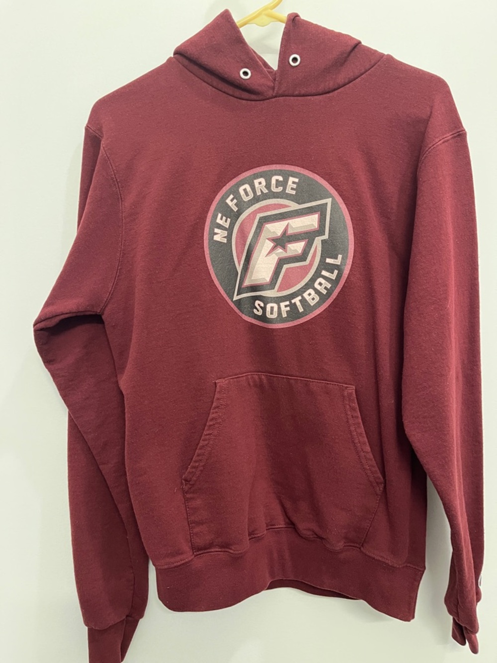 Champion Maroon NE Force Softball Crewneck Hoodie